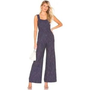 Line and Dot Torri Square Neck jumpsuit navy/white